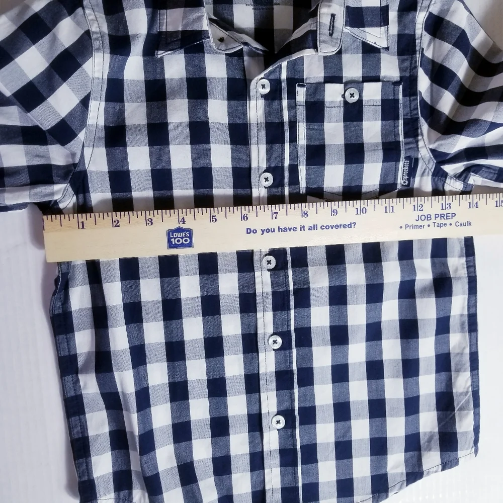 SPROCKETS BOY'S BUTTON DOWN NAVY AND BLUE DRESS SHIRT SIZE 4T